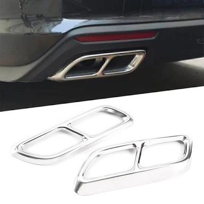 2x Chrom Auspuffblenden Edelstahl Abdeckung Auspuff für Cadillac CT5 2020-2023 - Bild 1 von 4