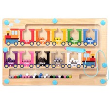 Magnetic Color and Number Maze, Montessori Toys for 3 4 5 Year Multicolored