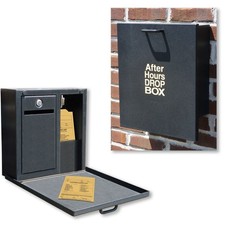 CHAMP After Hours Key Drop Box Weatherproof 20 Gauge Steel 13-1/8" x 13-1/8"