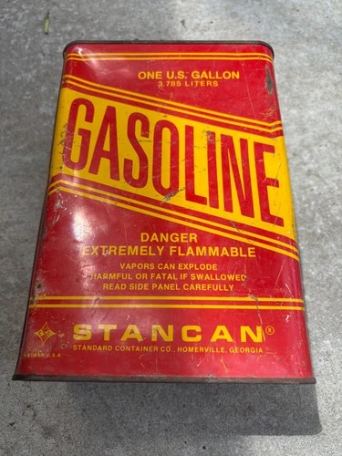 Vintage Metal 1 Gallon STANCAN Gas Can