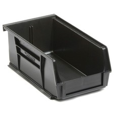 Plastic Stacking Bin 4-1/8 x 7-3/8 x 3 Black Lot of 24