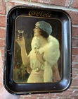 1925 Original Coca-Cola "Party Girl" Serving Tray Vintage American Art Works USA
