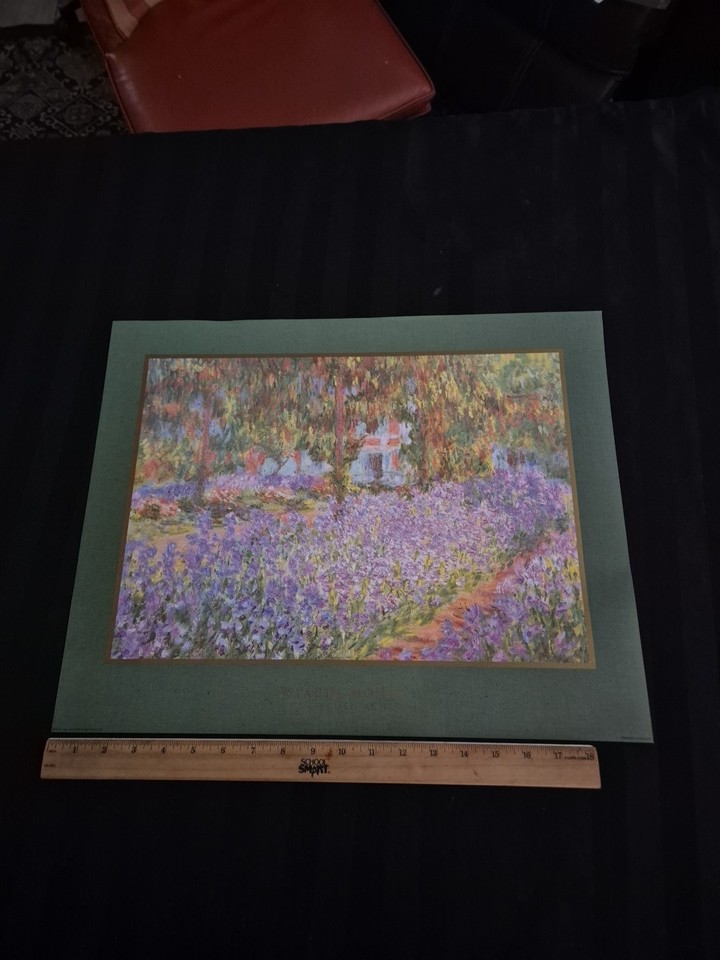 1art1 Claude Monet Poster „Eine Allee In Giverny“ – Leinwandbild 80x60 Cm, Auf Keilrahmen, Made In Germany