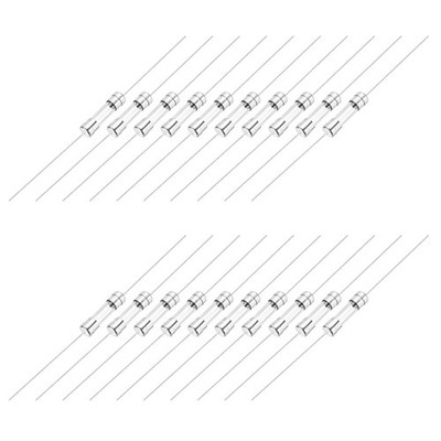 25 Stück Glasröhrensicherungen,  mit Draht 3,6x10mm 5A 250V für F5A