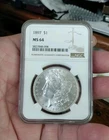 1897 Morgan Silver Dollar MS 64 NGC Brite White Flashy Coin PQ