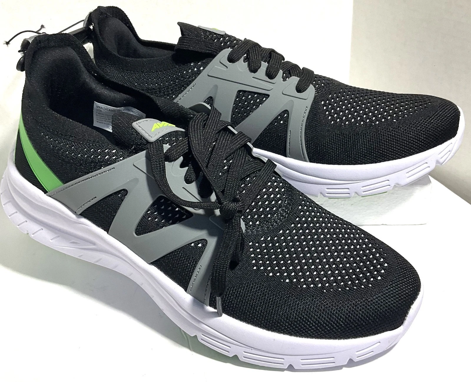 Avia Quickflash Running Sneakers Men's Black Green Gray Shoes - NEW Pick Size