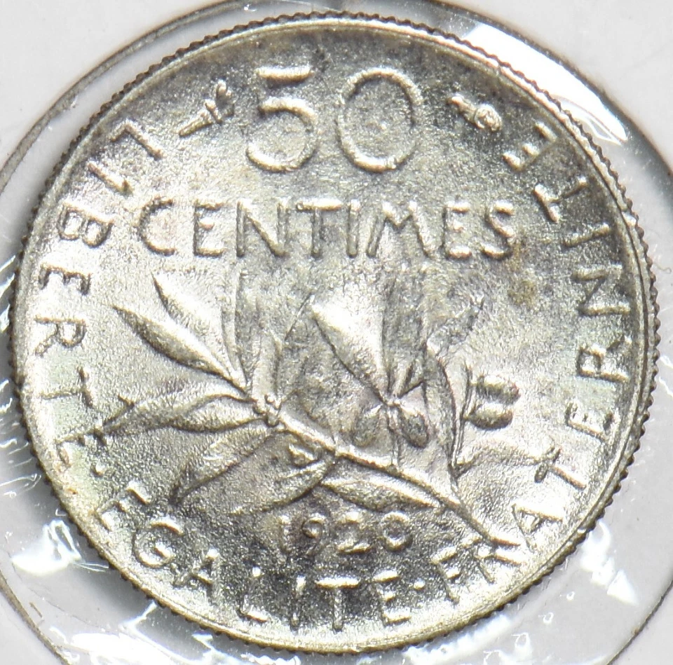 法国 1920 50 Centimes 240513 联合发货 — 第 2/2 张图片