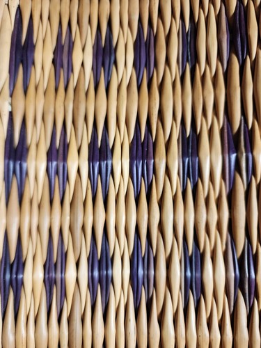 Rare Unique Handmade Tote Bag Woven Palm Raffia Wicker Leather Zip Top 1950s-60s - Picture 12 of 12