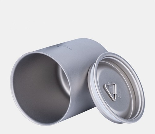 Tazza da tè 350 ml doppia parete in titanio con coperchio tazza acqua caffè esterno interno - Foto 11 di 11
