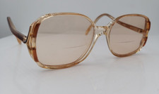 Vintage U.S. Optical Contessa Brown Translucent Oval Sunglasses FRAMES ONLY