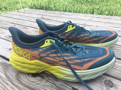 Hoka Speedgoat 5 men’s 9D lace up blue & orange trail running shoes Road Trail Run: Hoka Speedgoat 5 Review: True to its Legacy  main image 4