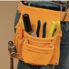 KLEIN TOOLS Electrician MultiPurpose Leather Nail/Hand Tool Belt Pouch Bag 42245