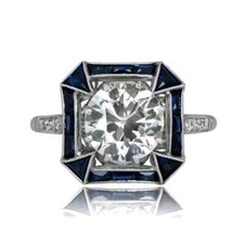 1.74Ct White Round CZ Vintage Engagement Ring In Solid 925 Sterling Silver