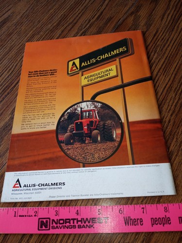 Allis Chalmers~7040/7060/7080~ Tractor Brochure~28 Pages - Picture 2 of 4