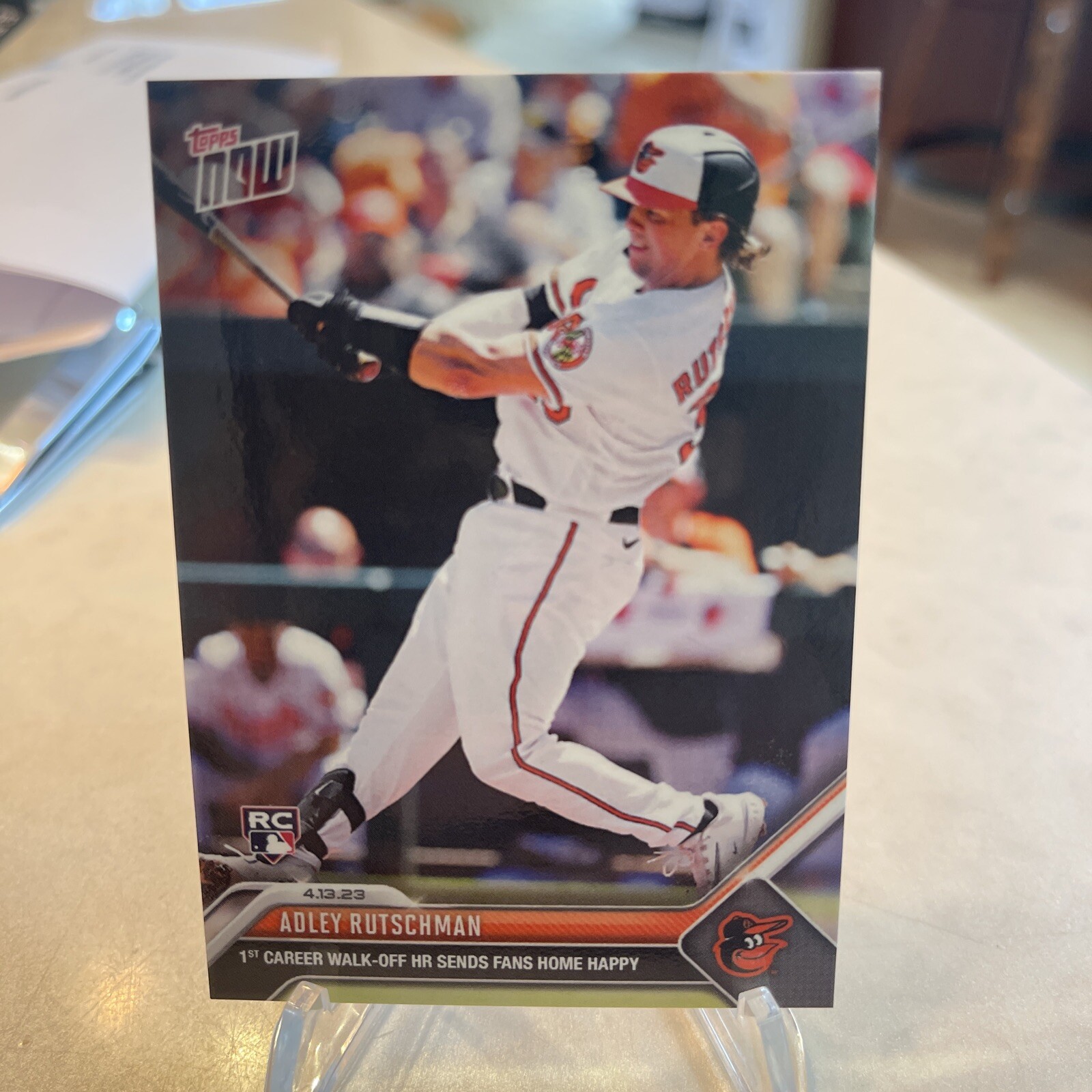 Adley Rutschman 2023 Topps Now #114 1st Walk-Off HR Baltimore Orioles Rookies RC