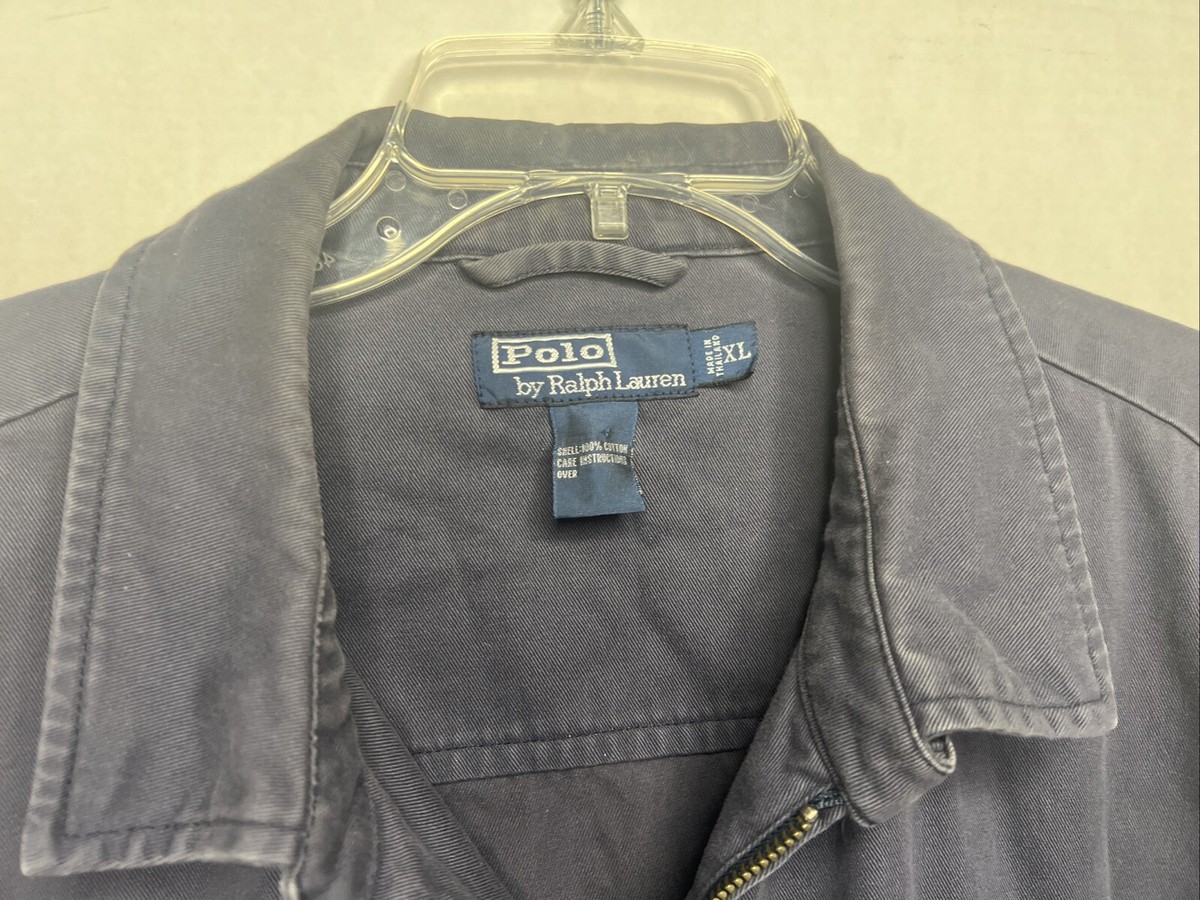 Polo Ralph Lauren Zip Up Jacket Men's XL Faded Navy Blue
