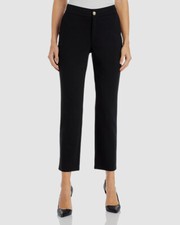  88 T Tahari Women's Black Straight Leg Modal Ponte Trousers Pants Size 8