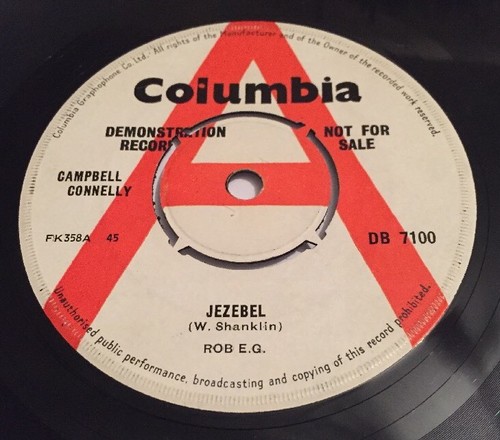 Campbell Connelly(Demo 7" Vinyl) Jezebel / Stage Of Cimmaron Vg Con - Picture 2 of 3