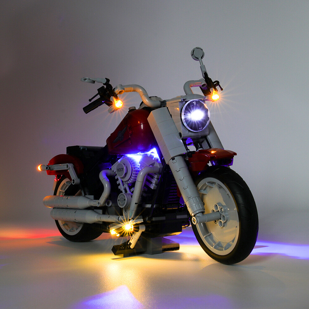 Menzava LED-Licht-Set Kompatibel Mit LEGO 10269 Harley-Davidson Fat Boy – Modell Nicht Enthalten