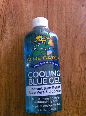 ALOE GATOR BLUE COOLING GEL AFTER SUN MOISTURIZER BURN RELIEF! | eBay