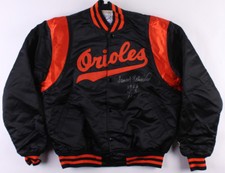 Frank Robinson Signed Orioles Warm-Up Jacket Inscribed "1966 WS MVP" (PSA COA) 