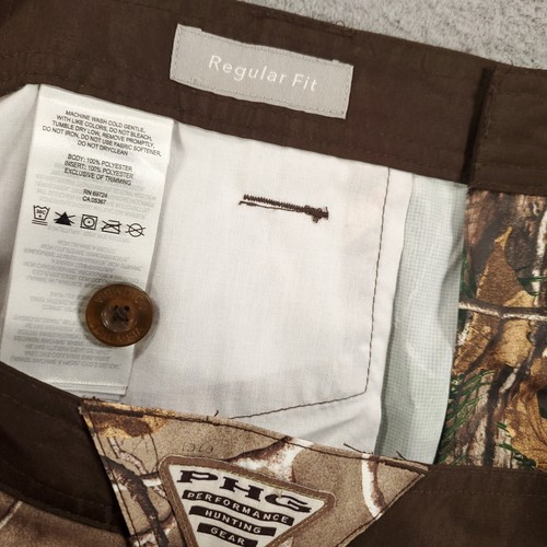 Columbia PHG Camo Pants 38x32 Hunting Realtree Xtra Lightweight Cargo Pockets - Picture 10 of 16