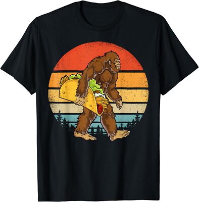 New Limited Bigfoot Carrying Taco Funny Cinco de Mayo Sasquatch T-Shirt
