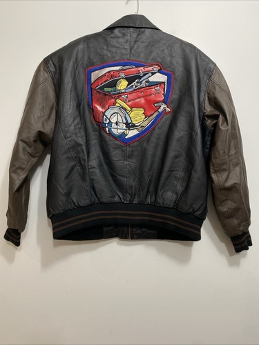 Handyman Club of America Vintage Life Members Leather Jacket Bomber Men's 2XL