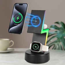 3 In 1 Wireless Charging Station Dock Phone Charger Stand for iPhone Apple Watch