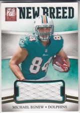 MICHAEL EGNEW 2012 Panini Elite New Breed Jersey #26 112/399 Dolphins
