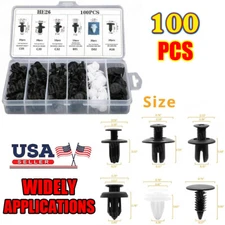 100X Car Body Bumper Rivet Retainer Trim Molding Push Pin Clips Assortments Kit