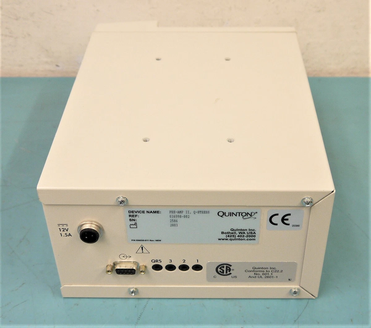 Quinton Q-Stress Pre-Amp II 036998-002 w/ Leads