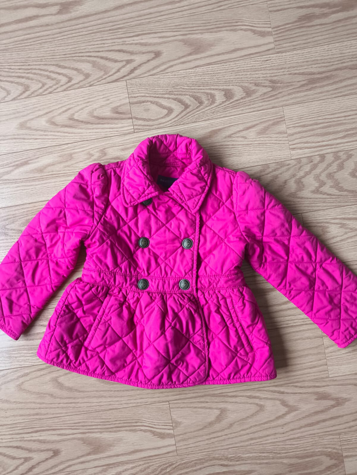 FILA Ralph Lauren cappotto colpevole per bambina con due file di chiusure taglia 4 4T