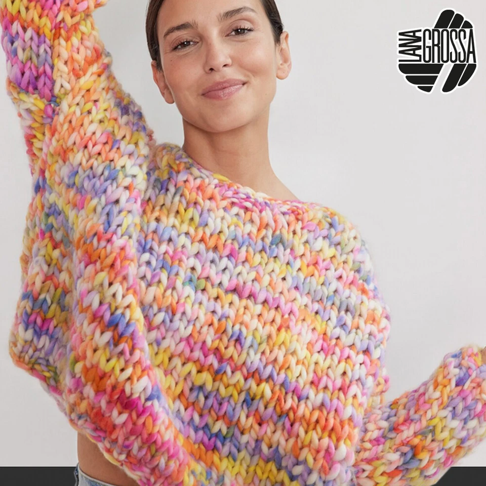 Lana Grossa 100 g Confetti Wolle Garn Stricken Merino Dochtgarn 26 Farben - Bild 2 von 2