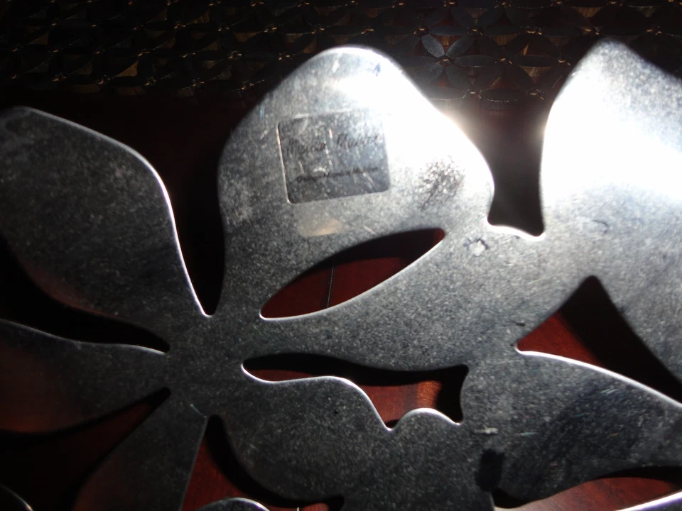 IKEA STOCKHOLM MONICA MULDER DESIGN ACERO INOXIDABLE METAL FLORAL FRUTERO 16" Foto 4 de 4