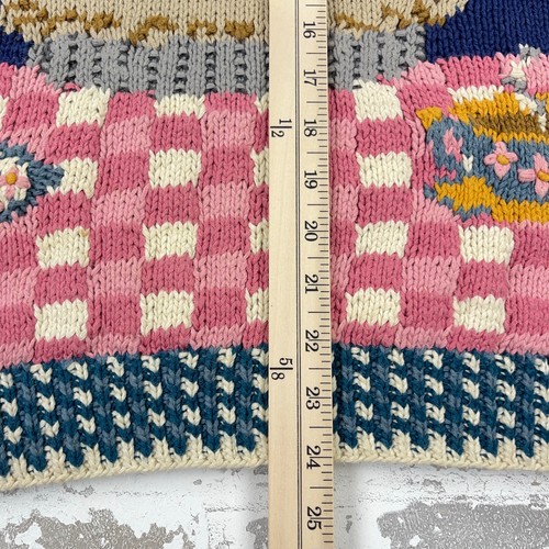 Vintage Northern Isles Sweater Women Large Hand Knit Baking Gingerbread Grandma - Picture 15 of 18