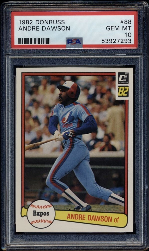 ANDRE DAWSON PSA 10 GEM MINT MONTREAL EXPOS #88 LOW POP SP 1982 DONRUSS BASEBALL