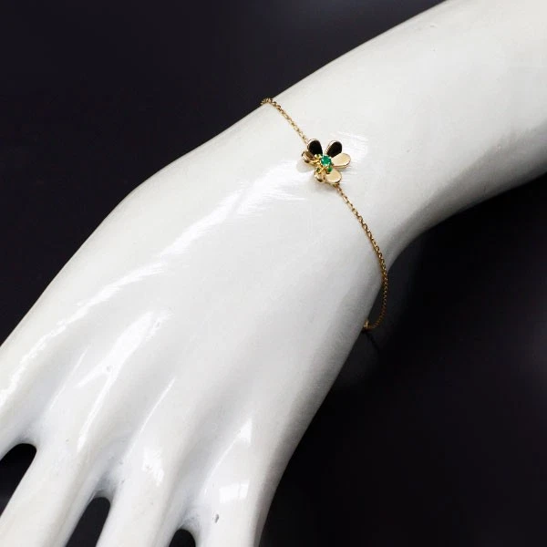 Pulsera Van Cleef & Arpels K18YG Esmeralda Frivolmini - Auténtica Envío Gratis desde J Foto 4 de 4