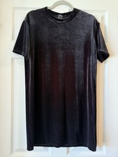 Forever 21 Black Velvet Mini Dress Womens Small Goth Witchy Whimsigoth 90s Y2K