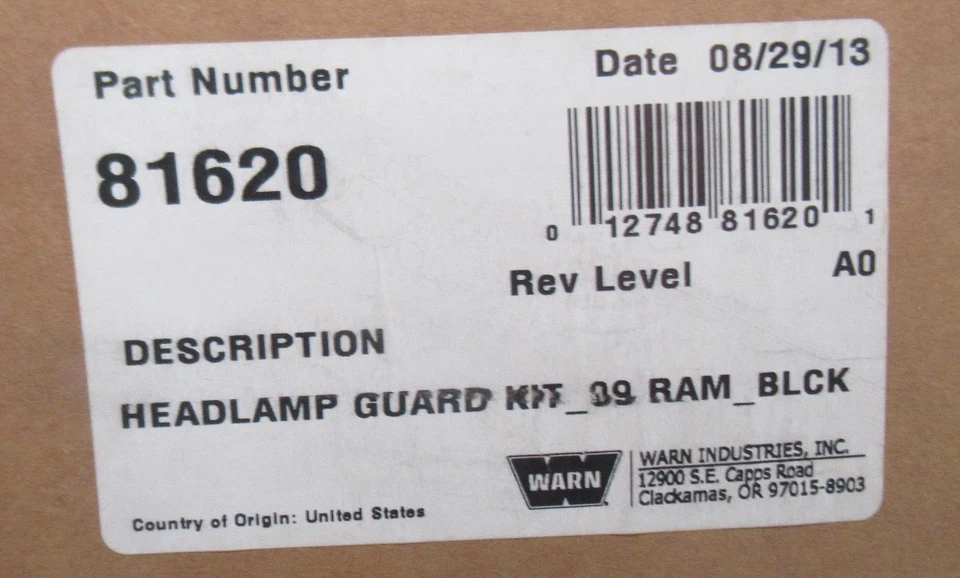 WARN 81620 HEADLAMP GUARD KIT 2009-2018 DODGE RAM - Image 2 of 4