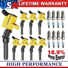 8Pack Ignition Coil & Spark Plug For 1999-2004 Ford F250 F350 Super Duty 5.4L US