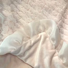 The Peanutshell Baby Blanket Faux Fur Reversible Pink Tulle Ruffle
