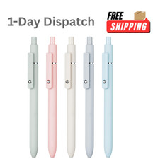erofa 5PCS Gel Pens Black Refill Fine Point Retractable No Smear Morandi