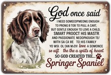 Springer Spaniel Dog Breed Retro Art Tin Metal Signs Home D cor Vintage Springer