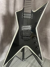 Dimebag Darrell Stealth Electric Guitar Black With Silver Bevels Floydrose vibr