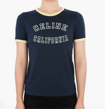 CELINE Blue/Yellow CELINE CALIFORNIA T-Shirt ...