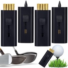 4 Pack Retractable Golf Club Cleaner Brushes, Portable Pocket Golf Club Brush...