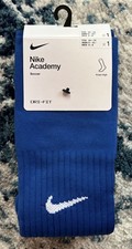 Nike Academy Knee High Soccer Socks Blue Dri-Fit Youth M 5-7Y W4-6 M 6-8 NEW