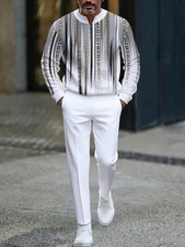 Men's Outfit 2 Piece Set Shirt Pants Suit PLUS SIZE BIG 3XL