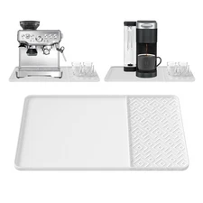 Silicone Coffee Mat with Raised Edges 19" x 12" – Waterproof Countertop Mat, ...